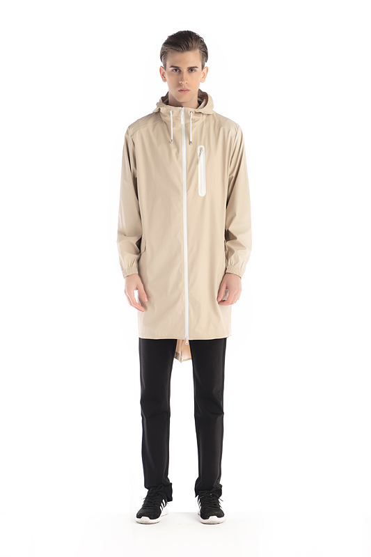 WATERPROOF AND BREATHABLE LONG PU RAINWEAR