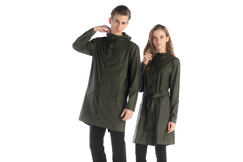HIGH QUALITY CLASSIC AND ELEGANT PU RAINWEAR