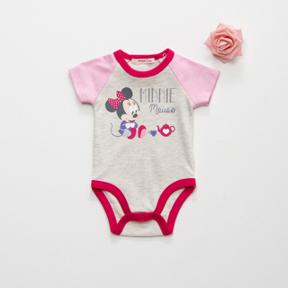 combed cotton baby rompers with cartoon printing