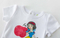 combed cotton baby rompers with cartoon printing