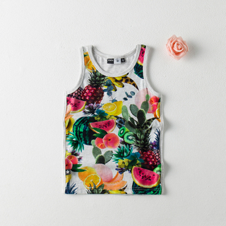 combed cotton digital printing kids tank top