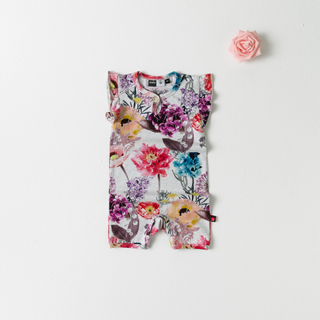 combed cotton baby rompers with cartoon printing